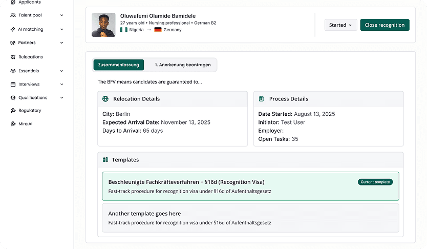 Qualification recognition